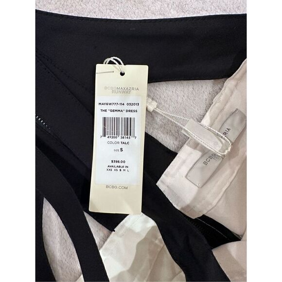 THE GEMMA DRESS BCBG MAXAZRIA RUNWAY SIZE S women’s black and white dress new wi - Picture 5 of 9
